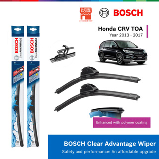 Bosch Clear Advantage U Hook Wiper Set for Honda CRV CR V TOA