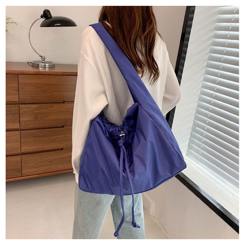 Uniqlo inspired Large capacity drawstring fabric city style shoulder