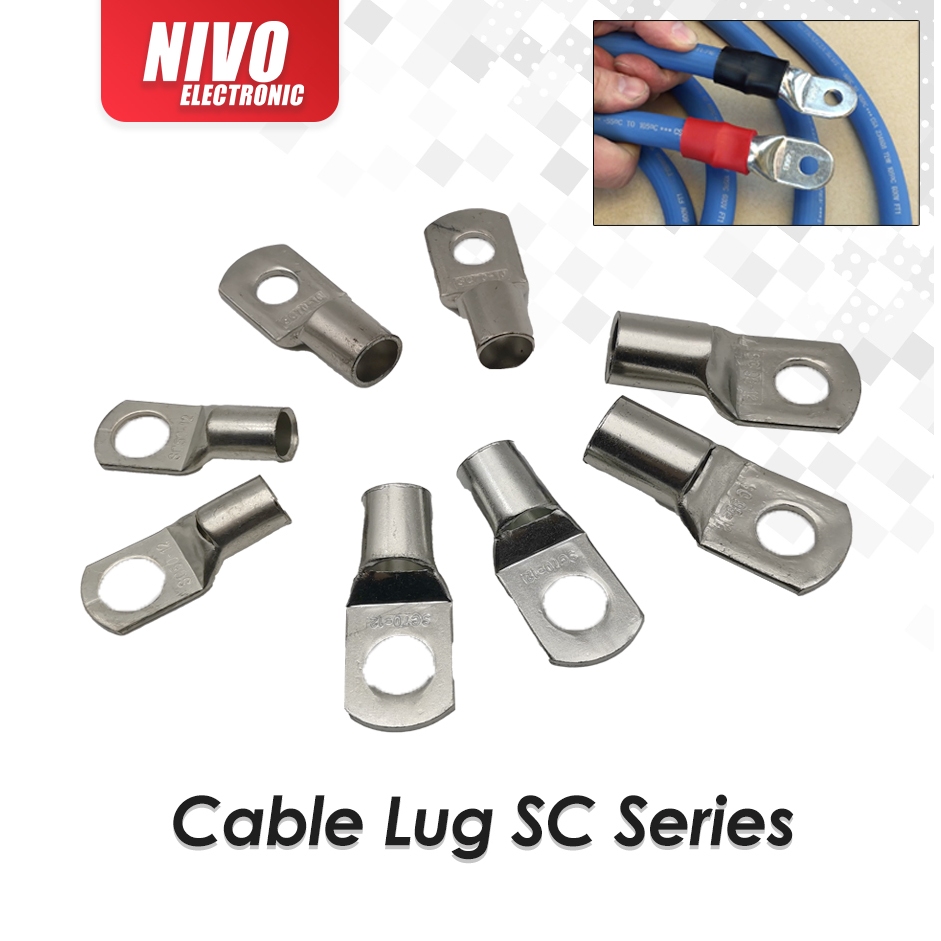 Cable Lug SC Series Tinned Copper Cable Lug Wire Connector Battery