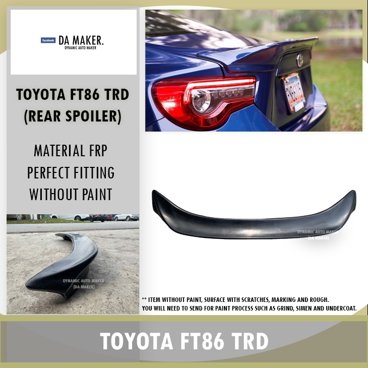 TOYOTA GT86 FT86 86 SUBARU BRZ TRD REAR SPOILER | Shopee Malaysia