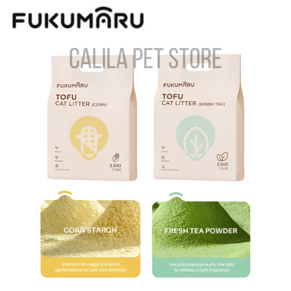 Fukumaru Tofu Cat Litter 2.5KG (Flushable) / Pasir Kucing Fukumaru