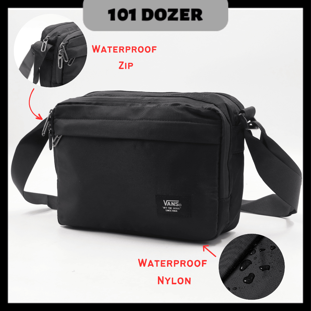 VANS Waterproof Nylon Sling Bag Crossbody Bag Beg Silang Messenger Bag