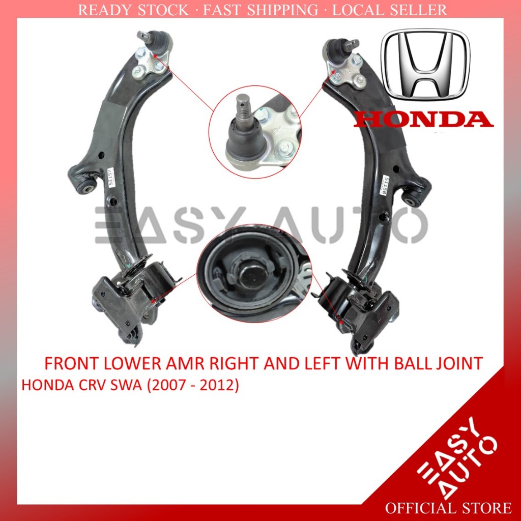 AM Autoparts Front Left Lower Control Arm With Ball Joint For 2007-2011 Honda CR-V - Driver Side, Direct Replacement - View #3