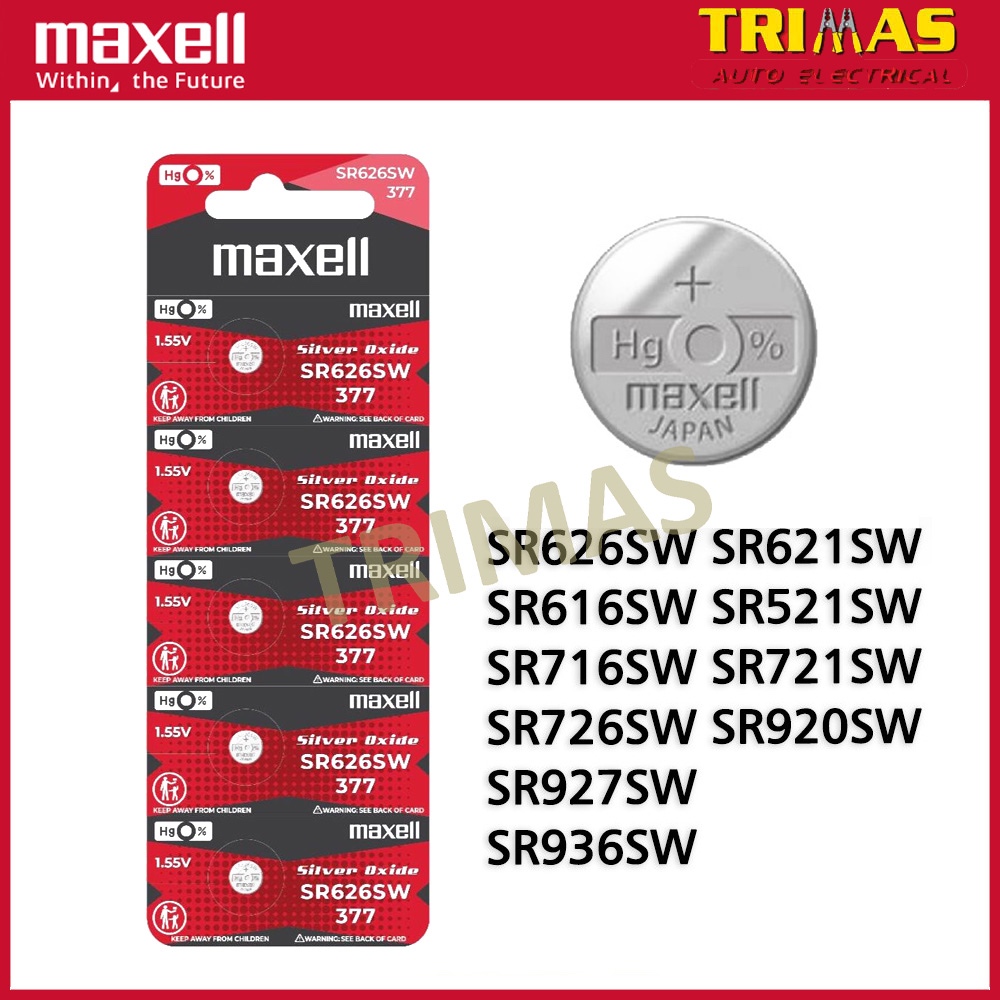 TRIMAS Original Maxell SR626SW SR621SW SR616SW SR521SW SR716SW SR721SW
