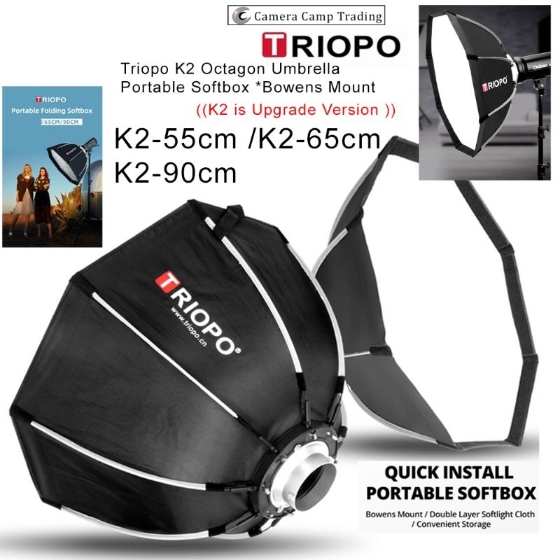 Softbox Ottagonale Triopo 55 Cm - Con Attacco Bowens E Griglia A Nido D'Ape, Per Flash Da Studio E Esterni - Foto 4