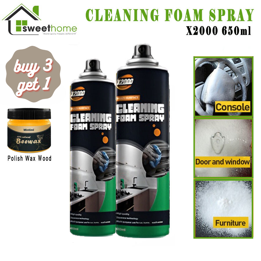 (Free gifts) Foam cleaner multi purpose X2000/ car cleaning spray/ Semburan pembersih kereta for