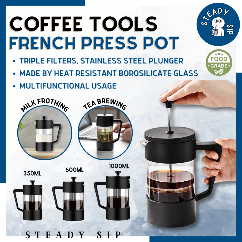 Steady Sip French Press Coffee Maker Coffee Press Camping Coffee Tea