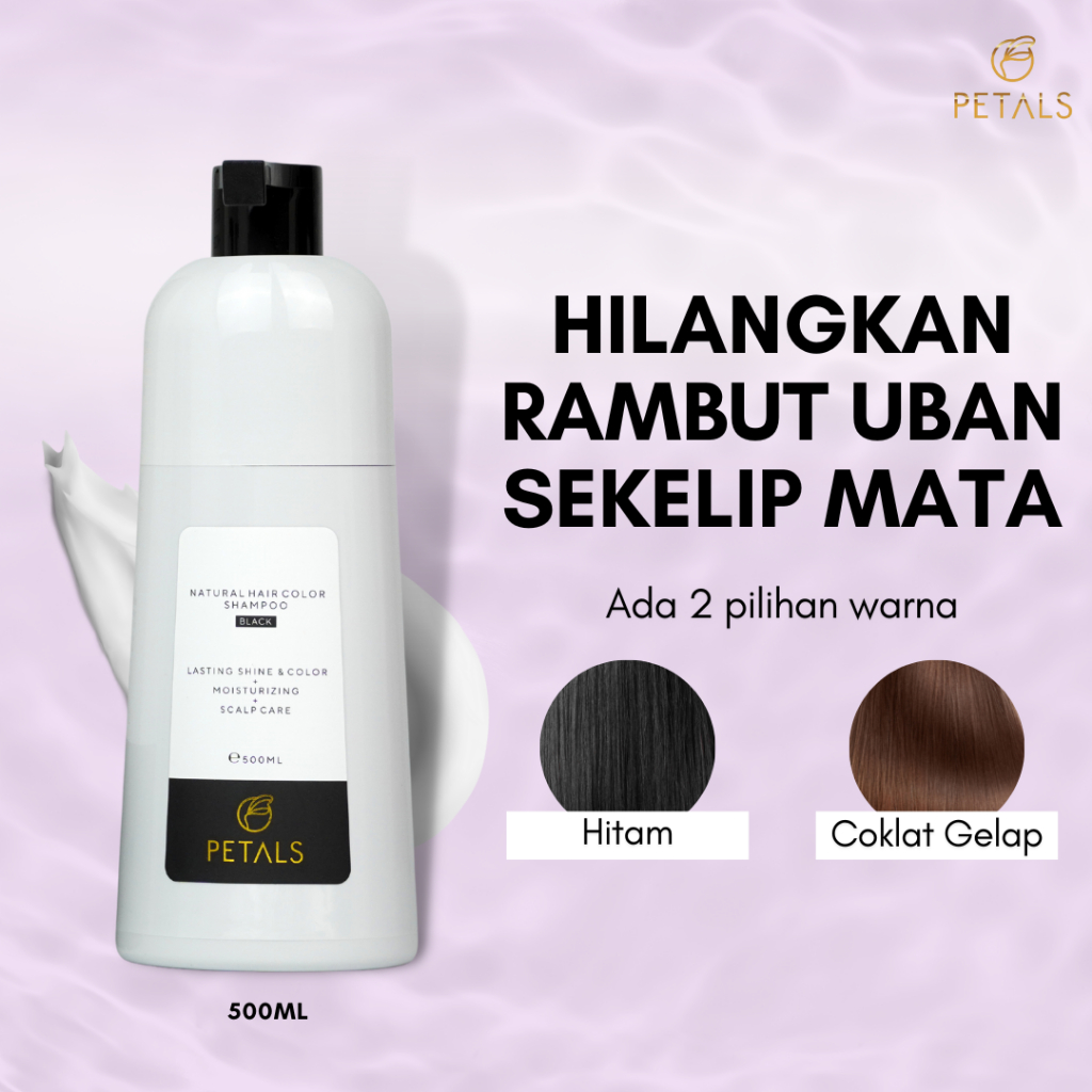 [HQ] PETALS SHAMPOO UBAN ORIGINAL HALAL SYAMPU PEWARNA RAMBUT TELUS AIR