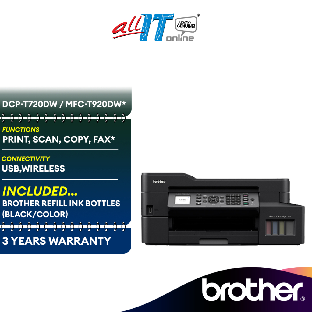 Brother Dcp-t720dw   Brother Mfc-t920dw All-in-one Wireless Inkjet 