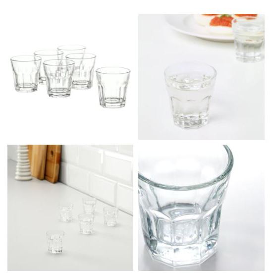 Swedish Design Snaps Glass / Shots Glass Liquid Serving Glass , 50 ML ...