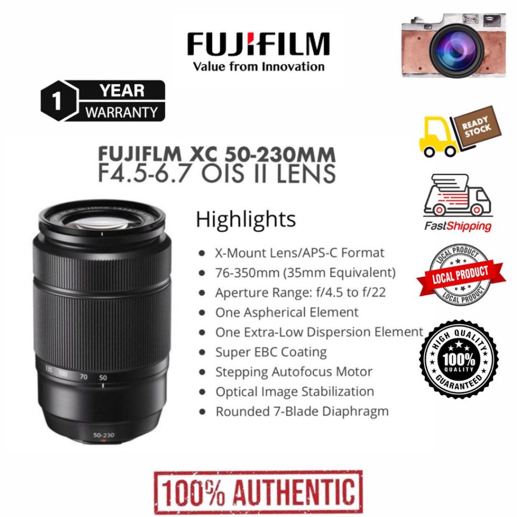 (NEW)Fujifilm XC 50-230mm F/4.5-6.7 OIS II Lens original (1 years ...