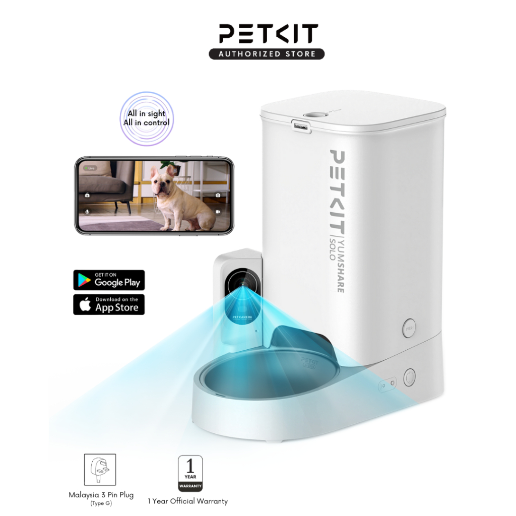 PETKIT YUMSHARE SOLO With Camera Smart Pet Feeder | Shopee Malaysia