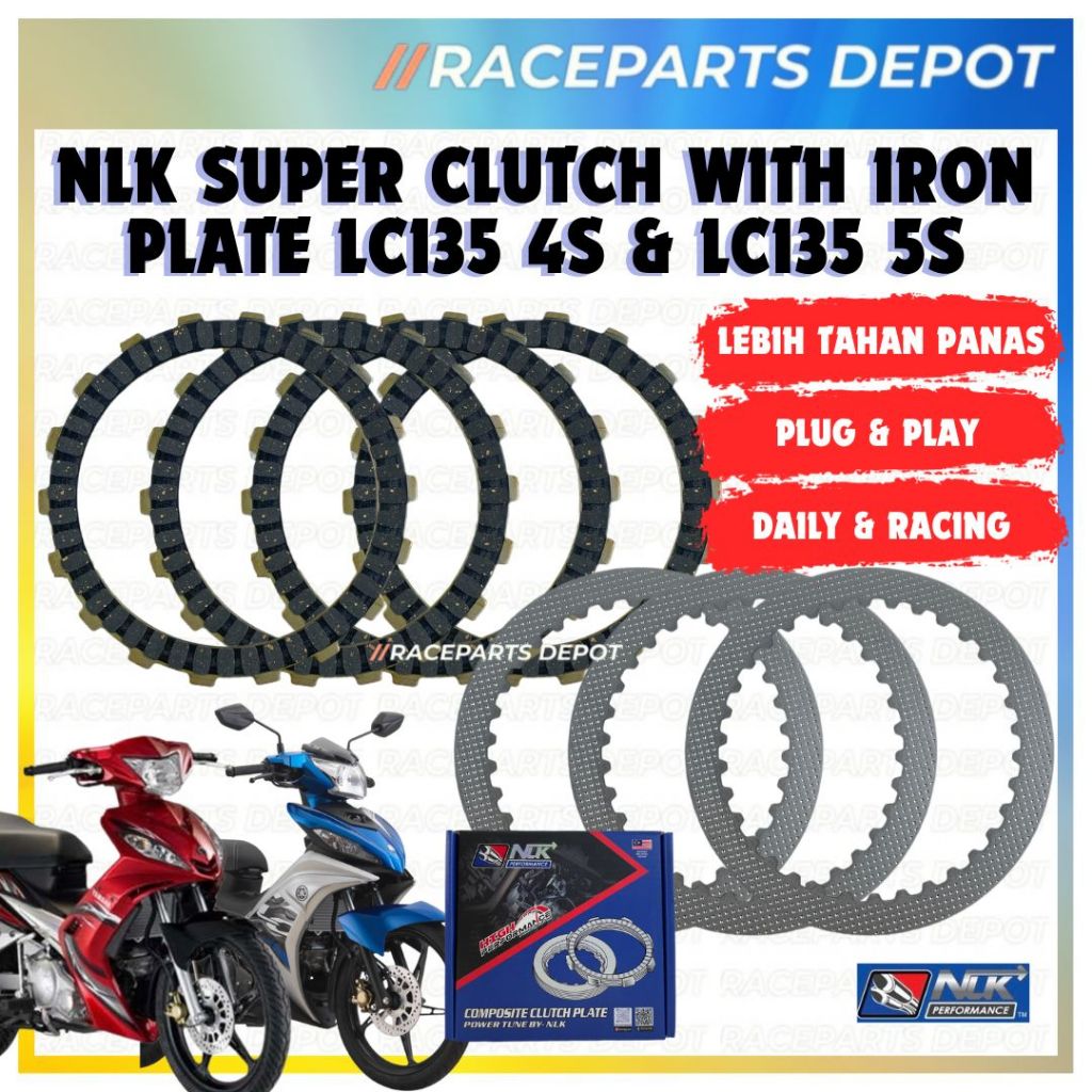 NLK Super Clutch Plate With Iron Plate LC135 4s LC135 5s Shopee Malaysia