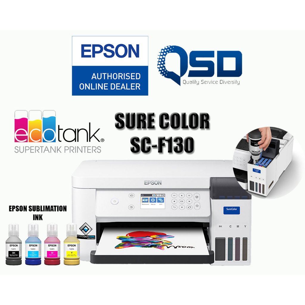 Epson Surecolor Sc F130 A4 Dye Sublimation Ink Tank Printer Shopee Malaysia 5612