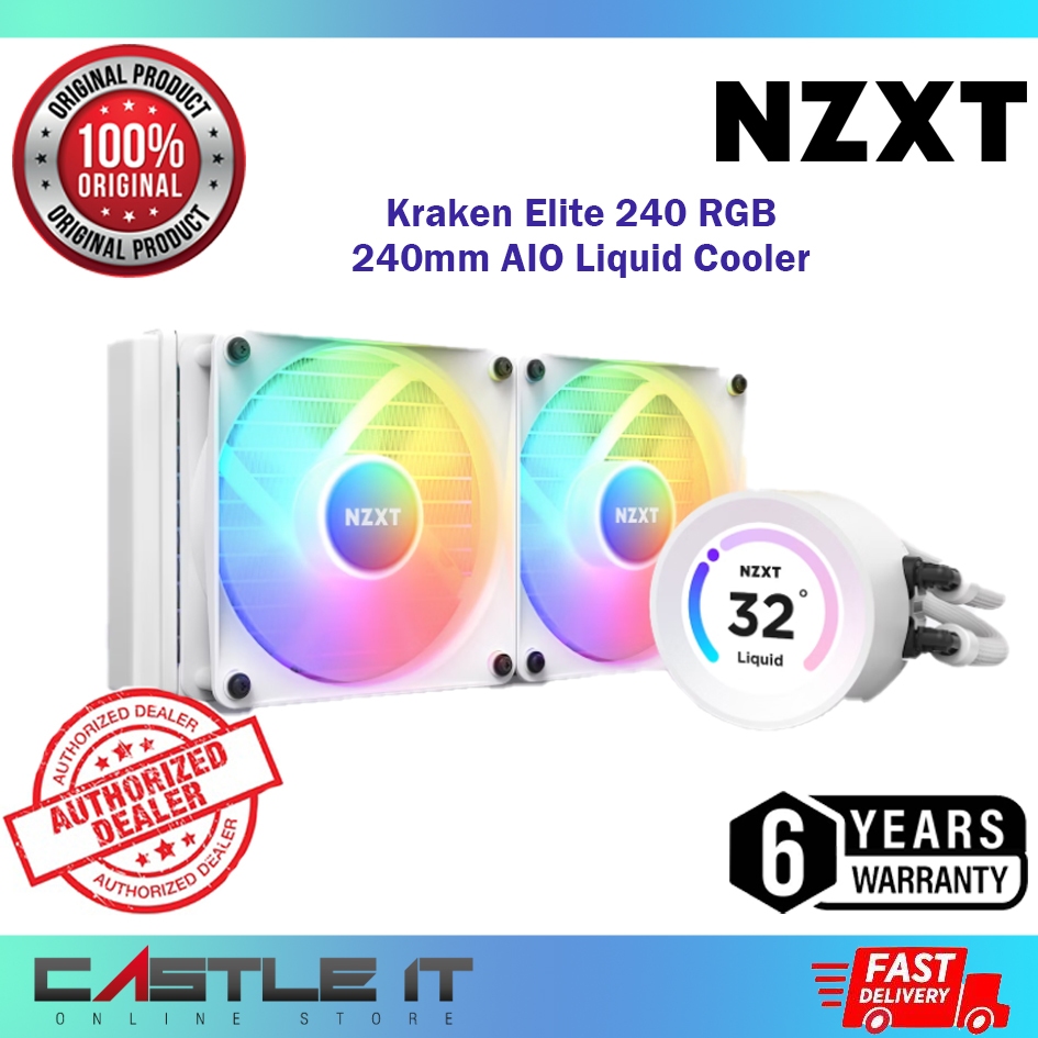 NZXT AIO Kraken Elite 240 360 RGB CPU Water Cooler 240mm 360mm AIO ...