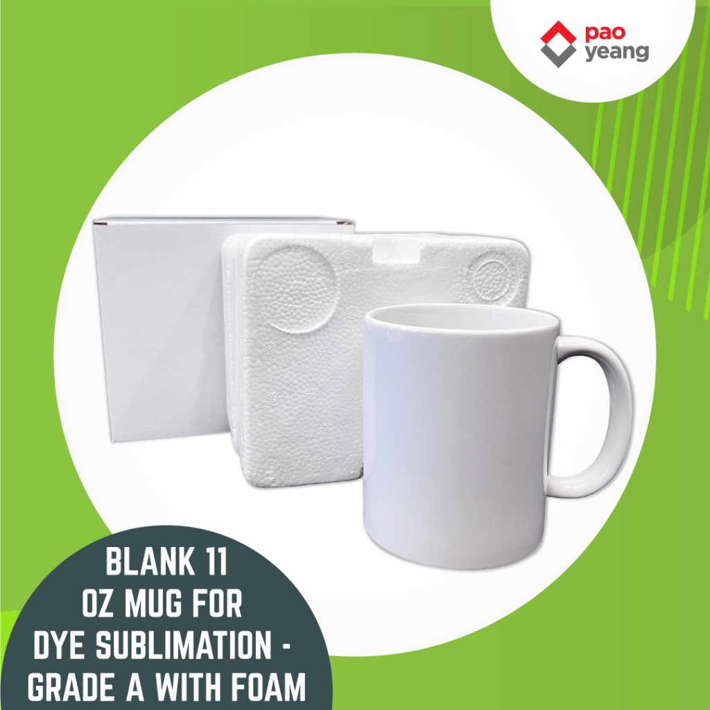 BLANK MUG FOR DYE SUBLIMATION (11oz Mug-A with styrofoam & 12oz Enamel ...