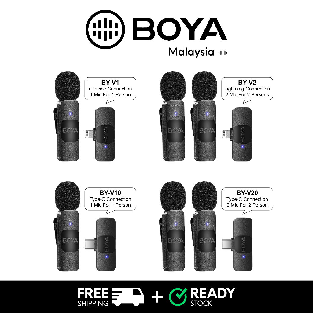 BOYA BY-P4D Microphone pour iPhone iOS Mini microphone avec port