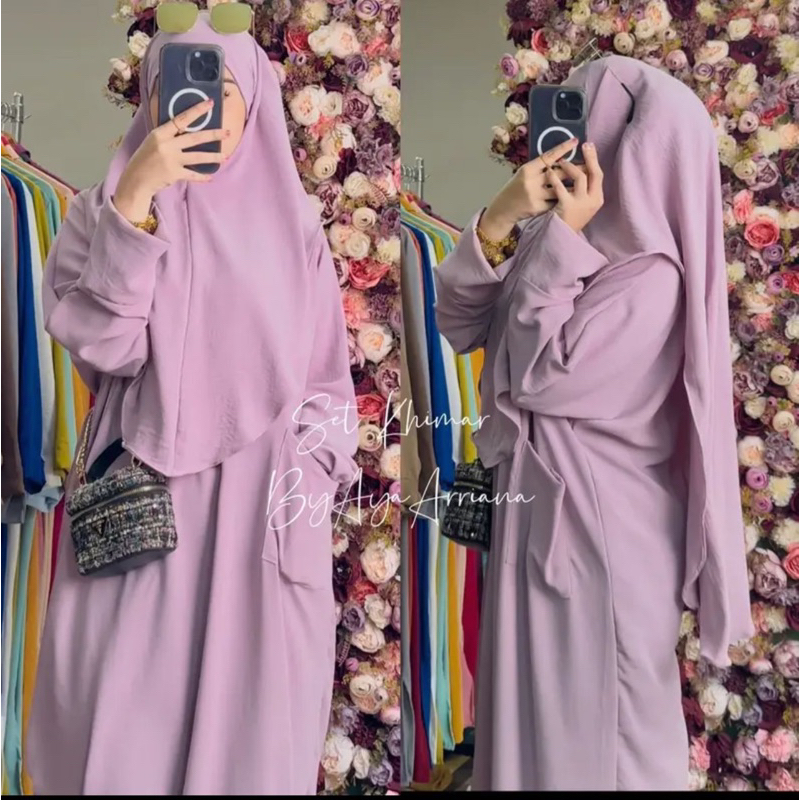 Set jubah free khimar | Shopee Malaysia