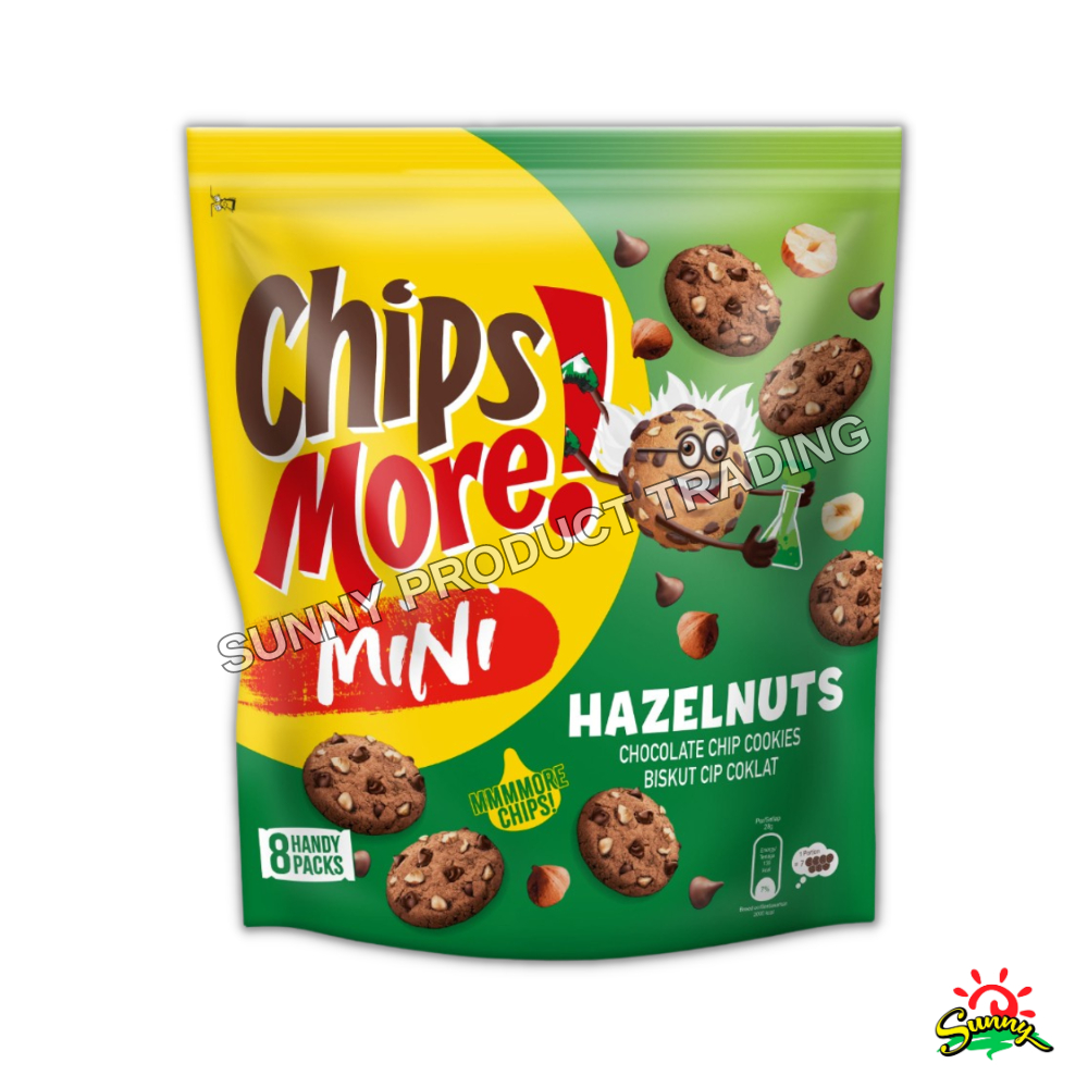 28g X 8pcs Chipsmore! Mini Hazelnuts Chocolate Chip Cookies Biskut Cip ...