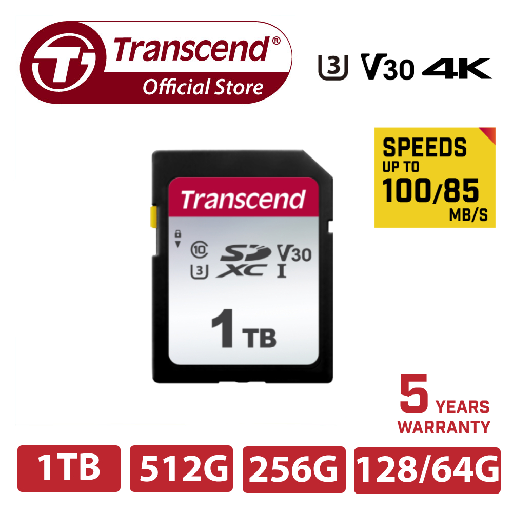 Transcend SDC300S SD UHSI U3 UHSI U1 Class 10 V30 V10 Memory Card