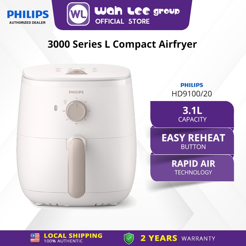 Philips Airfryer Air Fryer 3000 Series 3.7L SINGLE POT WHITE