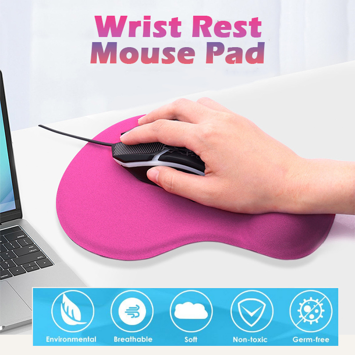 Matte Mouse Pad with Wrist Rest Soft Pad Hand Support Mousepad Wrist ...