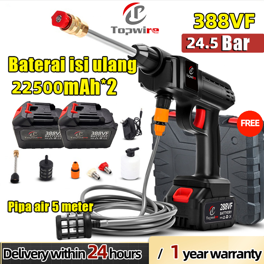 Topwire Water Jet 15 cell battery 388VF Cordless Car Wash Floor Spray ...