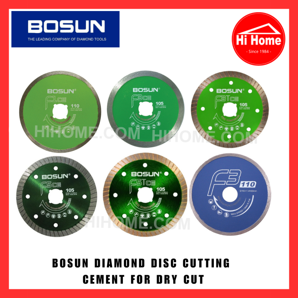 BOSUN 4" DIAMOND DICS CERAMIC CUTTER WHEEL MARBLE TILES CUTTER Blade FOR Wet Cut F1CE F3CE F3TCE