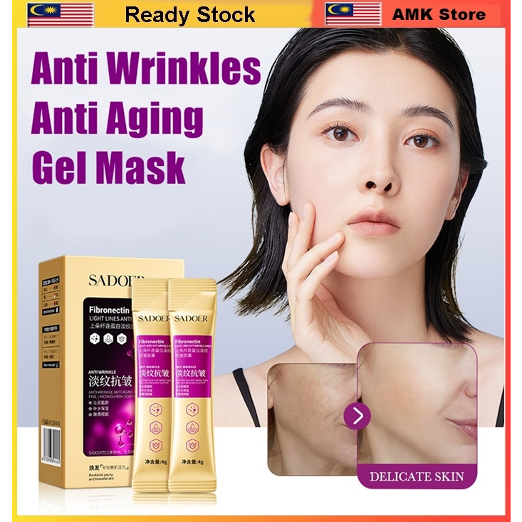 Sleeping Mask Collagen 20pcs Anti Wrinkle Kedutan Good Night Gel Mask Essence Moisturizing