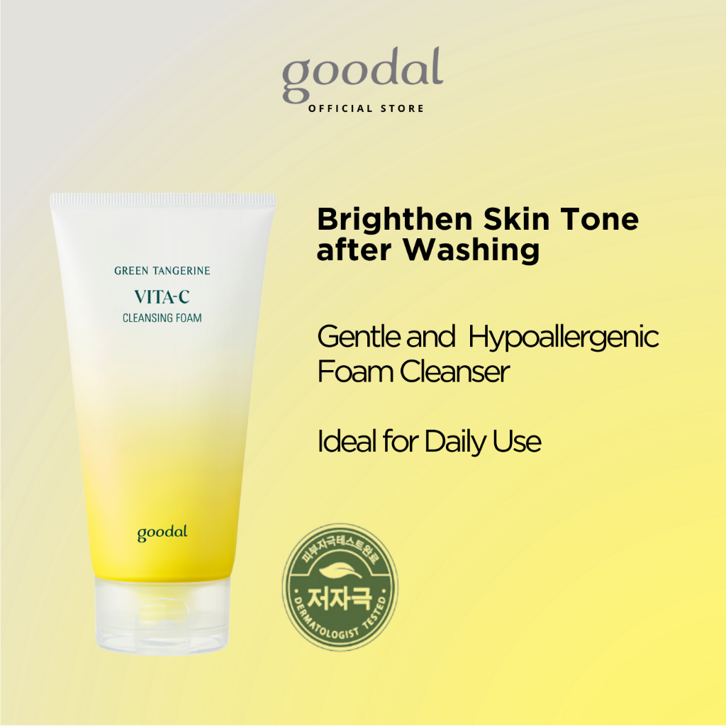 Goodal Official Green Tangerine Vita C Cleansing Foam (150ml) Shopee