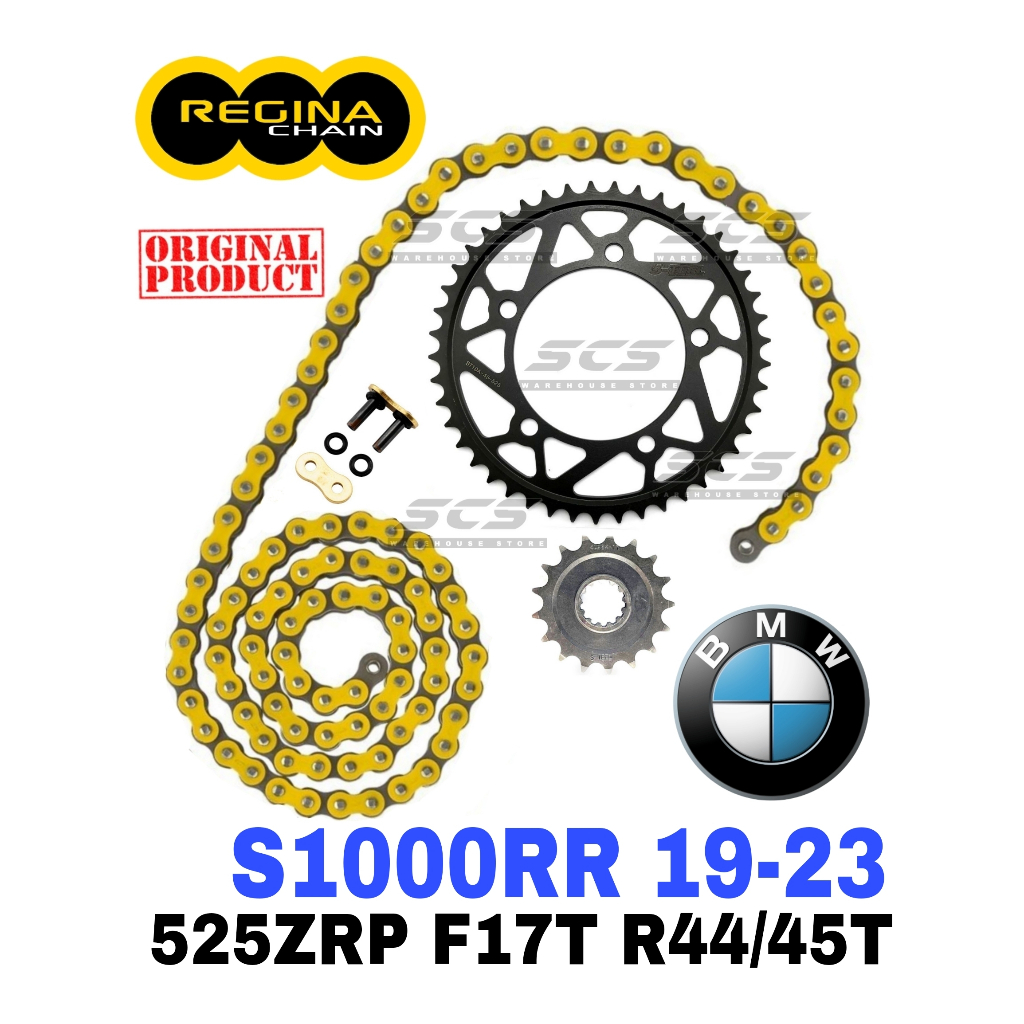 REGINA Sprocket Set BMW S1000RR 2019-2023 525 ZRP Ring Gold Chain ...
