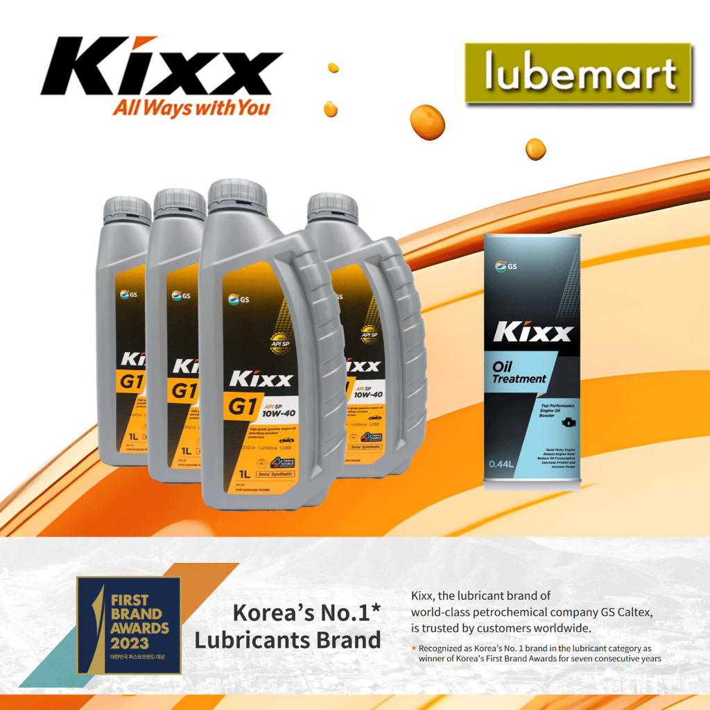 KIXX G1 SP 10W40 SEMI SYNTHETIC ENGINE OIL (4 x1 LITER) + KIXX