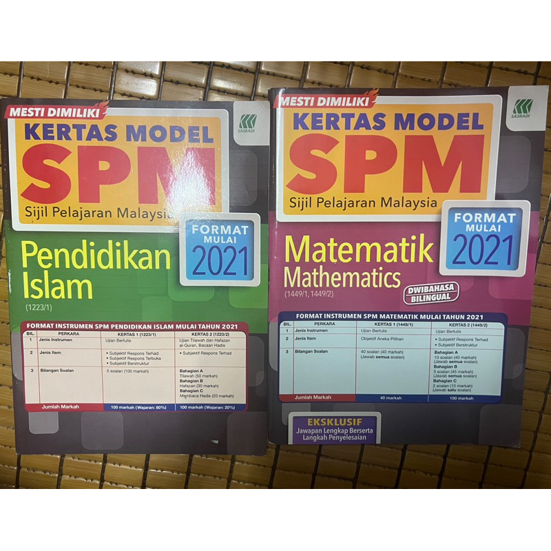 Kertas Model Spm Format Mulai 2021 Sasbadi 【pendidikan Matematik Islam Set】🔥a ⬆️🔥 Shopee 