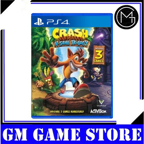 Ps4 Crash Bandicoot N.Sane Trilogy + 2 Bonus Levels Included (R3