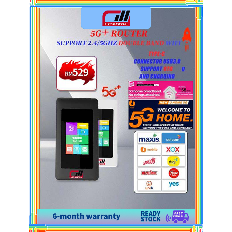 *Kiriman*5G Modem sim card router support all operators portable wifi