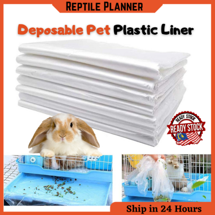 Disposable Pet Liner Rabbit Cage Liner Bag Plastic Cover Elastic