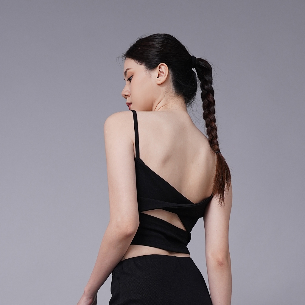 asap Ladies Back Criss Cross Sexy Crop Top(Black) | Shopee Malaysia