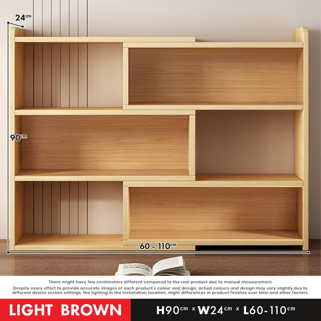 Finsso Cedar Expandable & Adjustable & Simple Bookshelf / Rak Buku