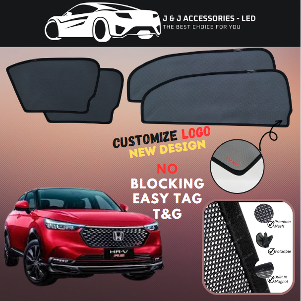 Honda Hrv Magnetic Sunshade Curve Window Shape Window Shield Protect Uv Shopee Malaysia