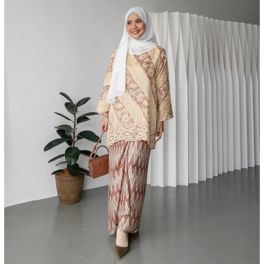 Adiva Kurung Moden Batik Kain Pario Baju Kurung Kurung Kedah Mahdia