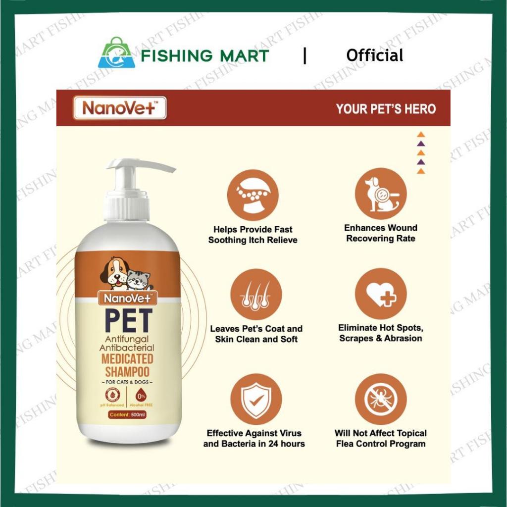 Nanovet Pet Medicated Shampoo for Cat and Dog 200ML Shopee Malaysia