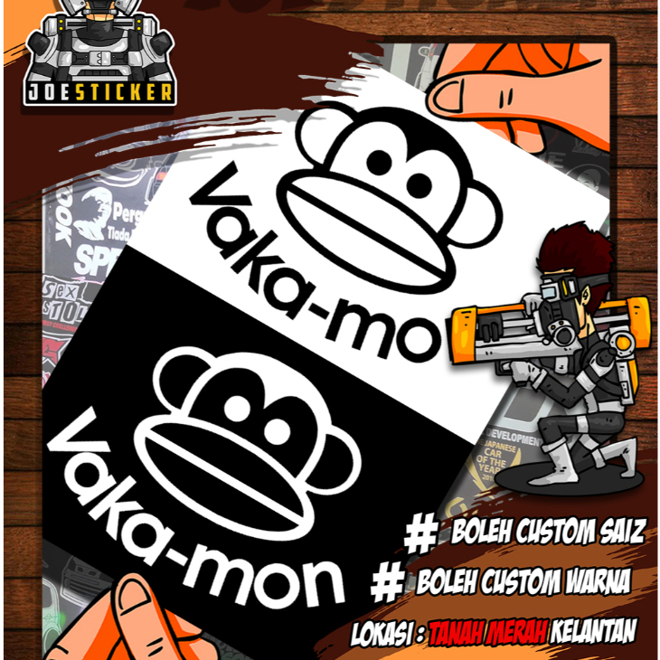 STICKER VAKA MON. ADA PELBAGAI PILIHAN SAIZ DAN PELBAGAI PILIHAN WARNA ...