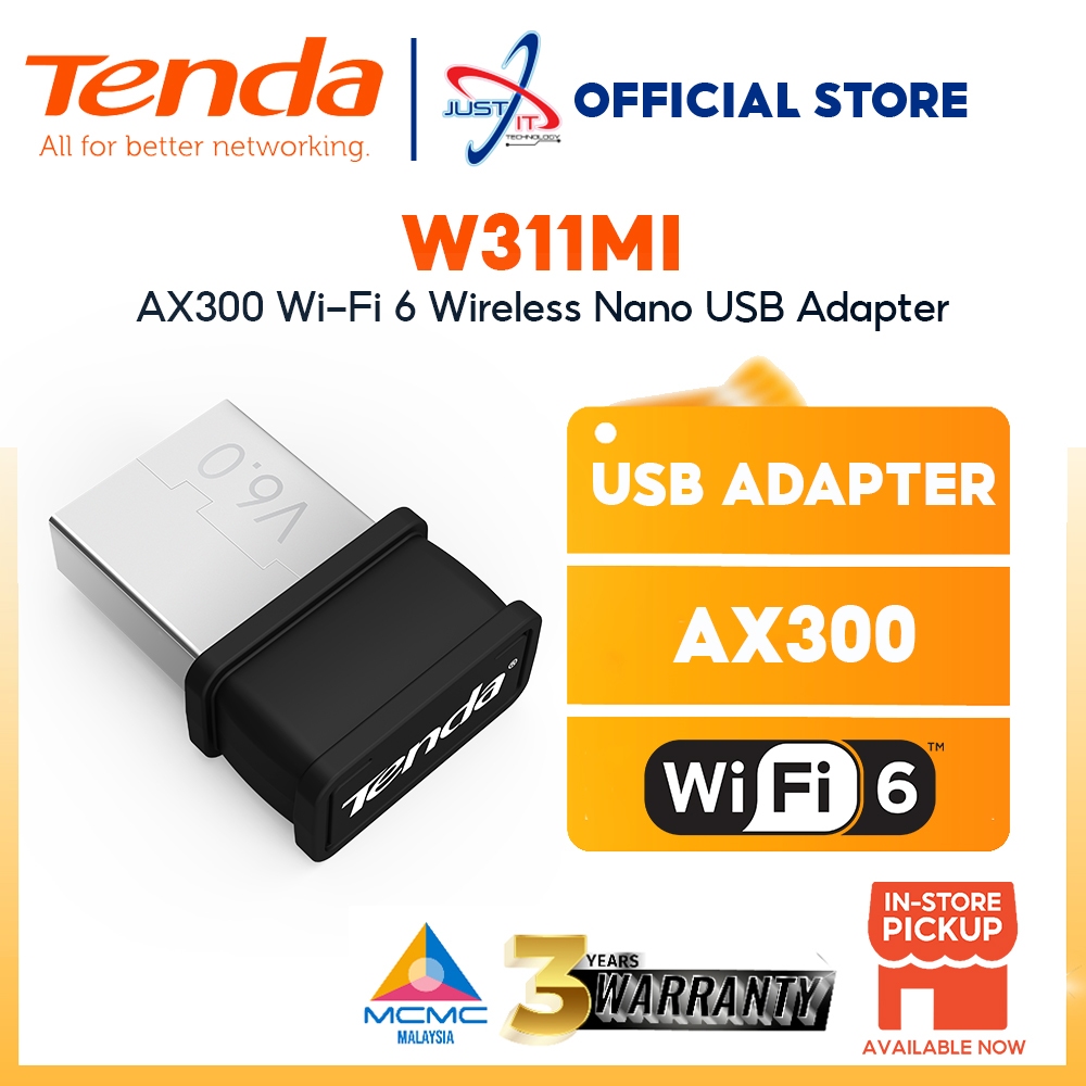 TENDA W311MI AX300 WI-FI 6 Wireless NANO USB ADAPTER