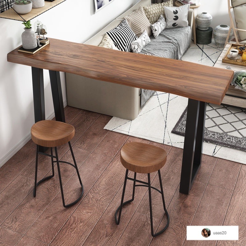 long table Solid wood bar table home balcony living room bar partition