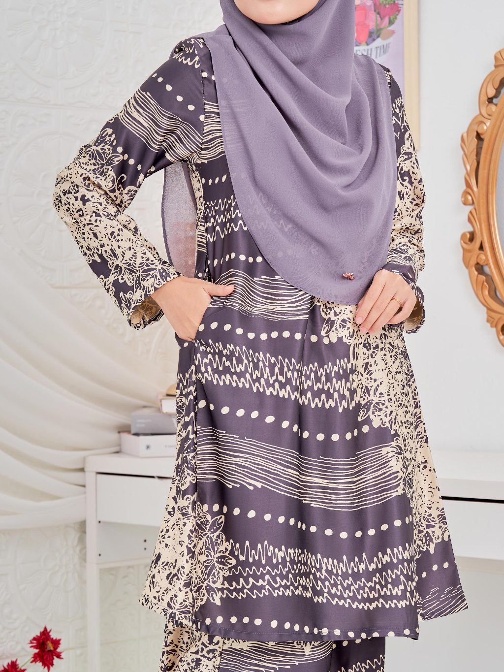 Indera Baju Kurung Pahang Batik Sultanah Indera By Luvla Baju Kurung Pahang Muslimah 7702