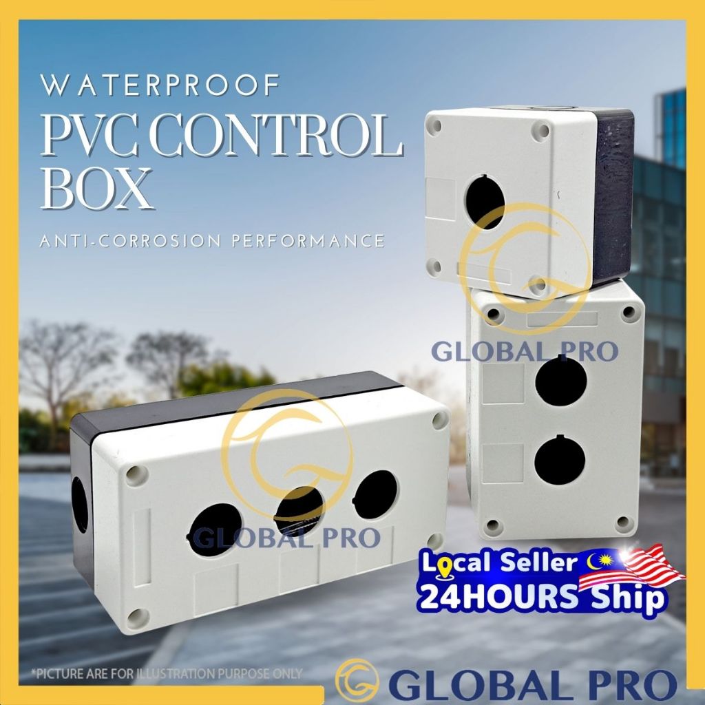 1/ 2/ 3 Way Push Button Switch Control Station Box Waterproof Push PVC ...