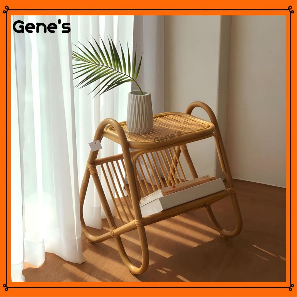 Gene's South East Asia Natural Rattan Woven Simple Style Rattan Side ...