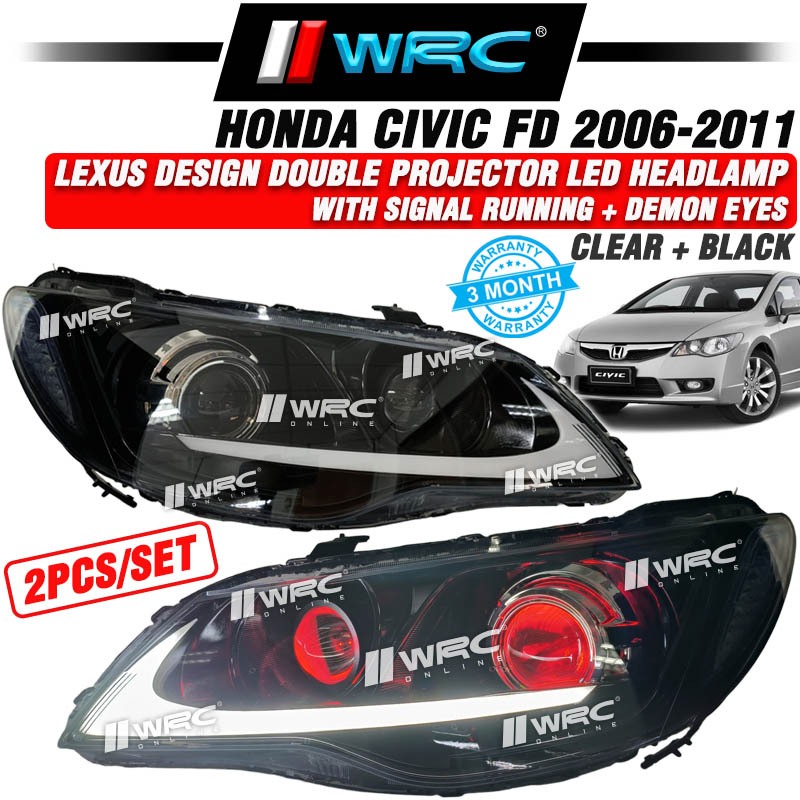 Honda Civic FD 2006 2011 Lexus Design Double Projector Dynamic Led