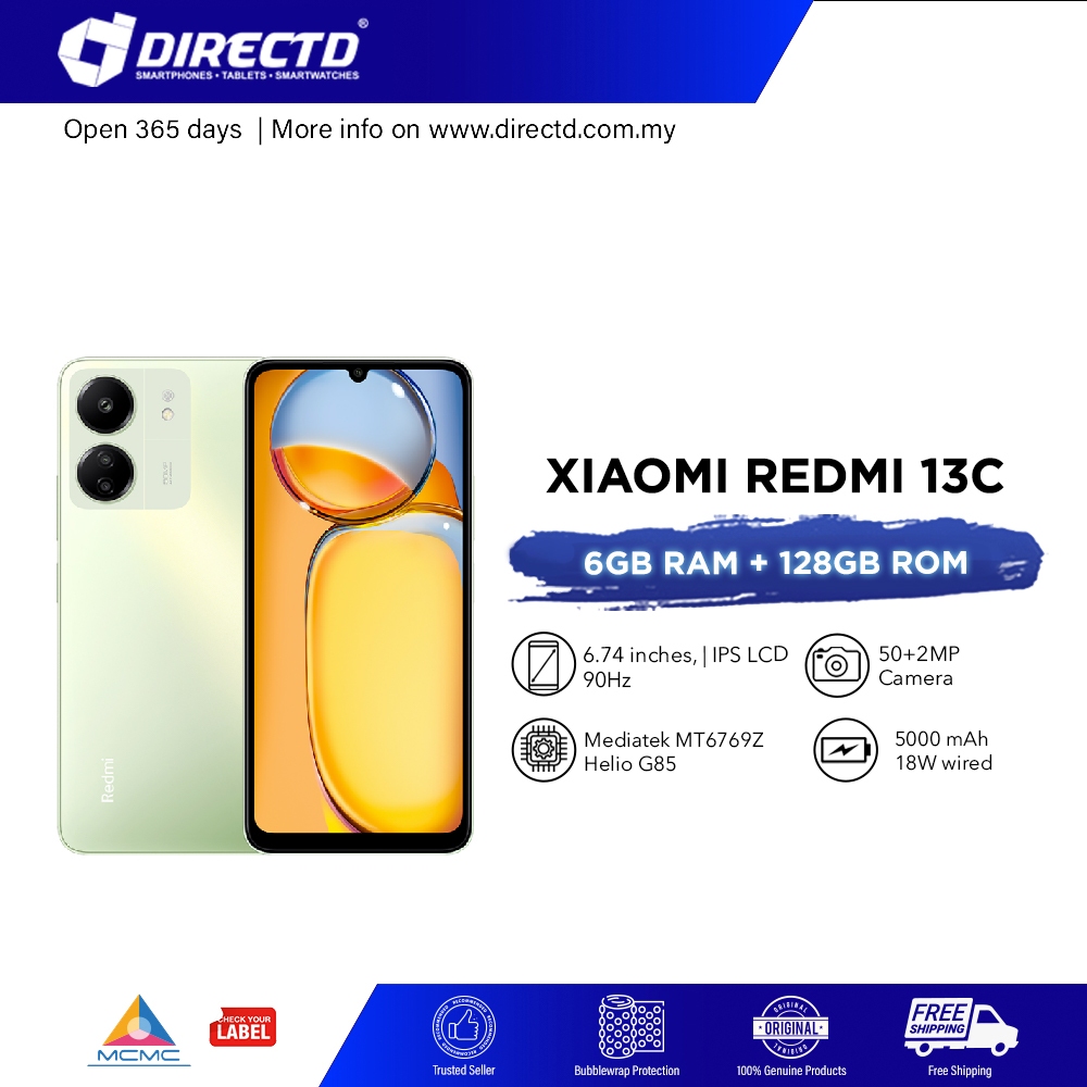 Xiaomi Redmi 13C [6GB RAM | 128GB ROM] | Shopee Malaysia