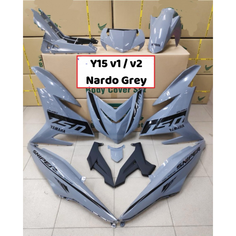 Y15 V1 / V2 NARDO GREY BODY COVER SET MALAYSIA GRAY NANO NADO KELAPU ...